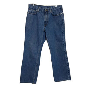 Brooks Brothers men blue denim straight mid rise jeans  34x32 casual work preppy